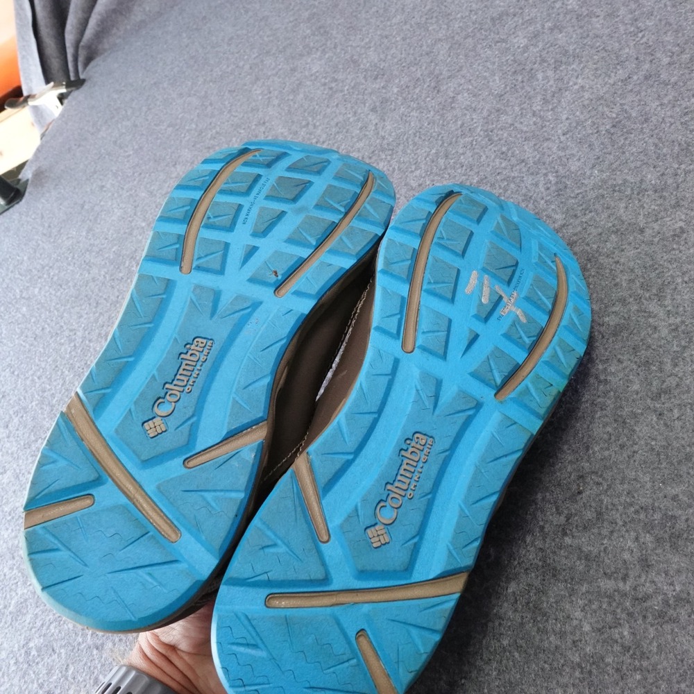 Columbia Men's Beige and Brown Slip-On Boat Shoes with Blue Accent - Picture 5 of 7